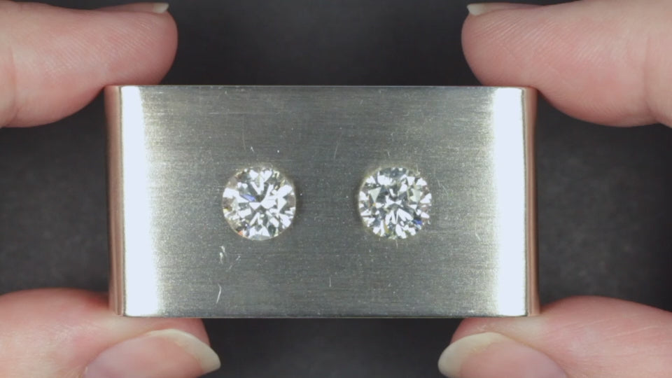 3.58ct GIA CERTIFIED DIAMOND STUD EARRINGS ROUND CUT LOOSE PAIR NATURAL 3.5ct