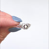 GARNET STERLING SILVER RING VINTAGE STYLE ROUND RED GEMSTONE FILIGREE SOLITAIRE
