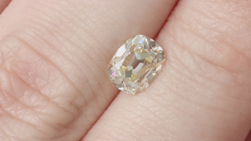 1.5 CARAT OLD MINE CUT DIAMOND GIA CERTIFIED M SI1 ELONGATED CUSHION BRILLIANT