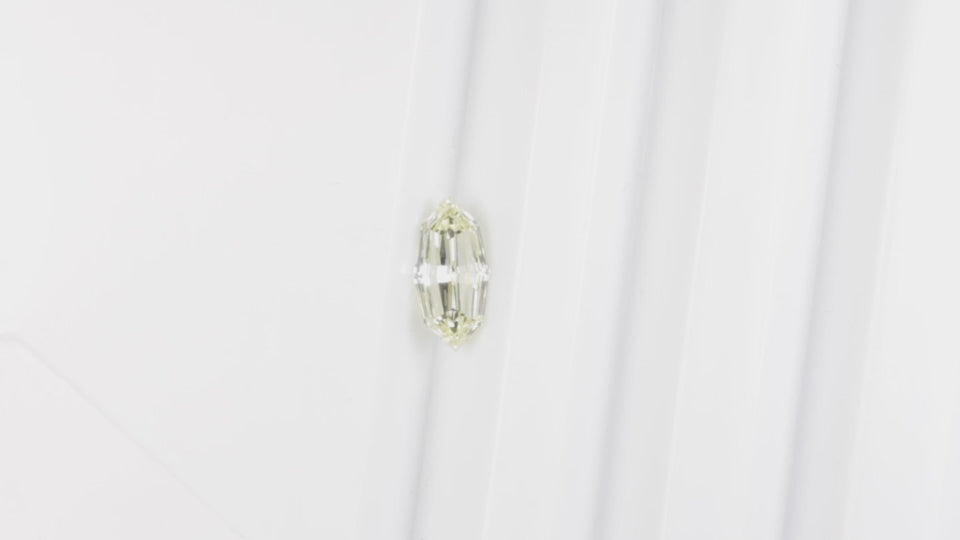 1.09ct FANCY LIGHT YELLOW VS2 STEP CUT MARQUISE DIAMOND LOOSE NATURAL 1 CARAT