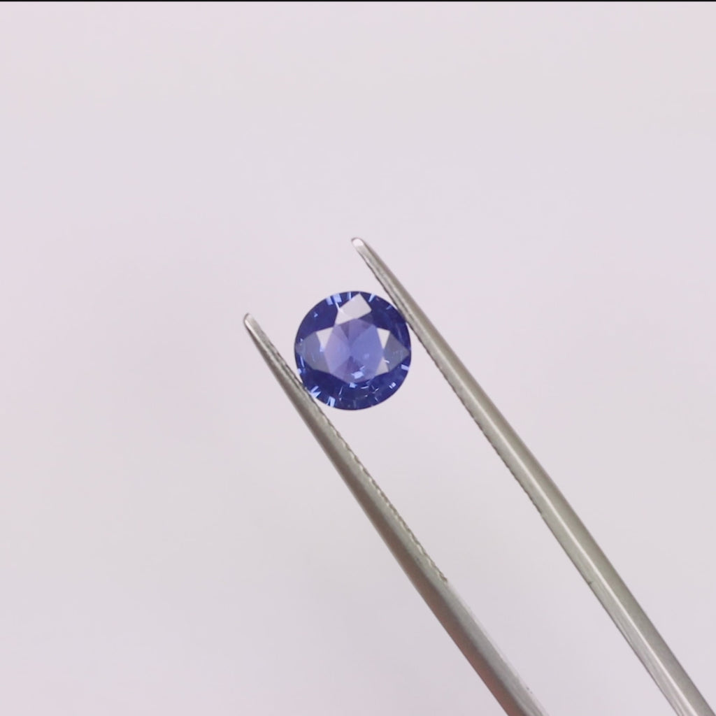 1.28ct NO HEAT SAPPHIRE RICH BLUE ROUND CUT NATURAL EARTH MINED GEMSTONE 1.25ct