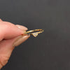 HALF MOON LAB GROWN DIAMOND SOLITAIRE RING 14K YELLOW GOLD BEZEL SET MINIMALIST