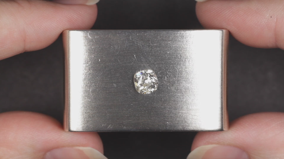 0.91ct OLD MINE CUT DIAMOND H SI1 ANTIQUE NATURAL ENGAGEMENT LOOSE ESTATE