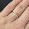TRILLION DIAMOND COCKTAIL RING 0.80ct FANCY YELLOW GEOMETRIC MINIMALIST 14k GOLD