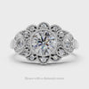 VINTAGE STYLE DIAMOND PLATINUM RING SETTING SEMI MOUNT BEZEL ROUND ENGAGEMENT 
