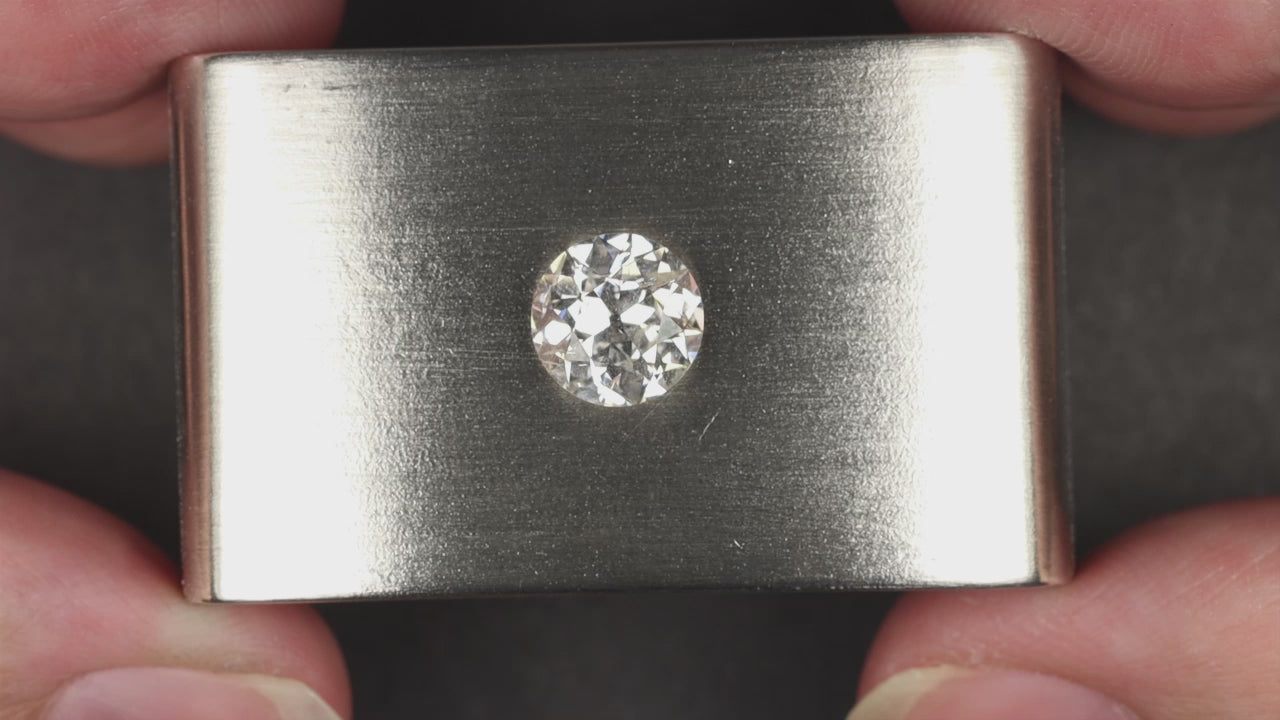 4.5 CARAT OLD EUROPEAN CUT DIAMOND STUD EARRINGS CERTIFIED VINTAGE PAIR ESTATE