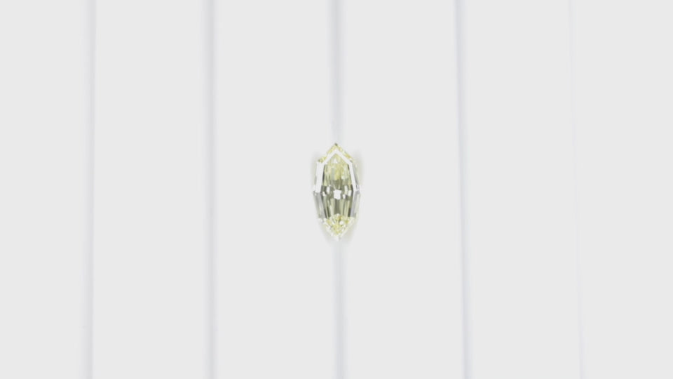 0.90ct FANCY LIGHT YELLOW VS2 DIAMOND MARQUISE STEP CUT LOOSE NATURAL GEOMETRIC