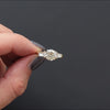 VINTAGE DIAMOND ENGAGEMENT RING 1.72ct ROUND CUT YELLOW GOLD MARQUISE ACCENTS