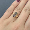 3.32ct BI COLOR TOURMALINE SOLITAIRE RING YELLOW GOLD PURPLE GREEN WATERMELON