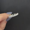 1.35ct DIAMOND WEDDING BAND STACKING RING NATURAL 14k WHITE GOLD HALF ETERNITY