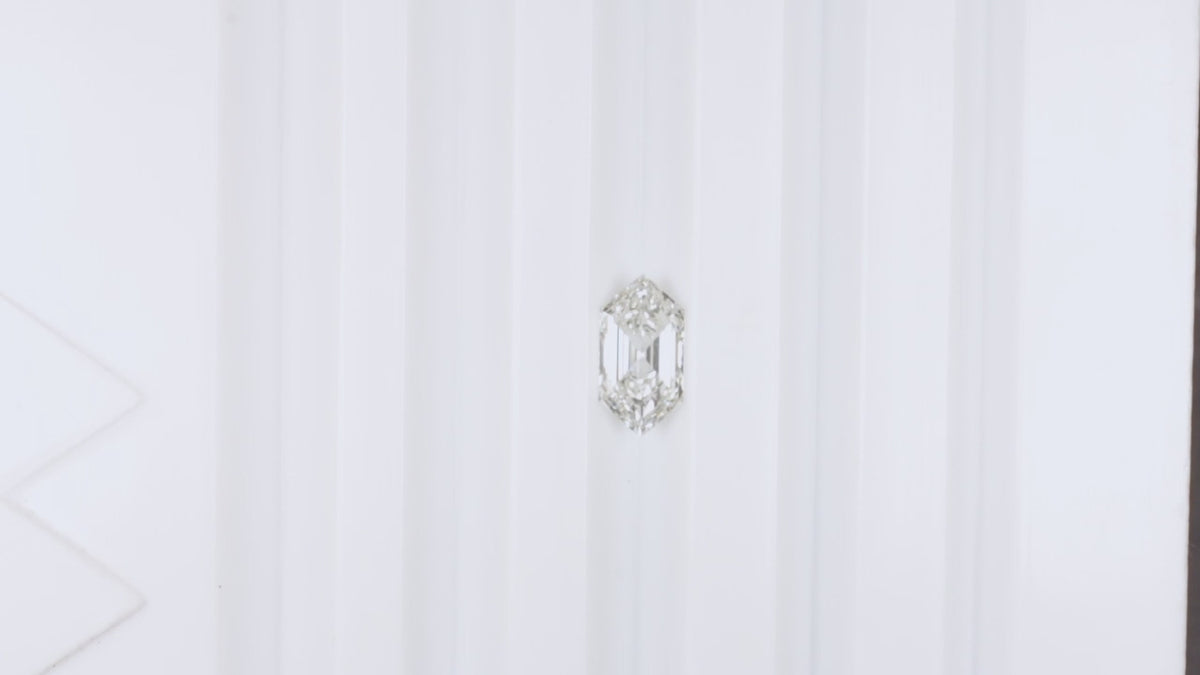 LAB CREATED 1.58c E VVS2 DIAMOND ELONGATED HEXAGON IGI CERTIFIED 1.5 CARAT LOOSE