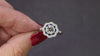 GIA CERTIFIED DIAMOND SAPPHIRE COCKTAIL RING G SI1 VINTAGE STYLE FLOWER HALO