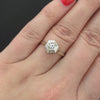 VINTAGE DIAMOND SOLITAIRE RING ART DECO ENGAGEMENT OLD EUROPEAN CUT 0.18ct G VS2