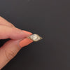 VINTAGE OLD EUROPEAN CUT DIAMOND ENGAGEMENT RING FILIGREE SOLITAIRE WHITE GOLD