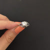 1ct VINTAGE DIAMOND SAPPHIRE ENGAGEMENT RING GIA CERTIFIED G VS OLD EUROPEAN CUT