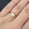 1ct OVAL SHAPE DIAMOND SOLITAIRE ENGAGEMENT RING EAST WEST 14k GOLD BEZEL SET