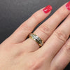 DIAMOND SPINNER BAND ETERNITY RING 10.2g 14k TWO TONE WHITE YELLOW GOLD FIDGET