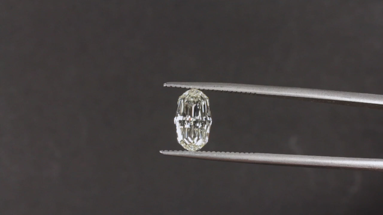 GIA CERTIFIED 1.5 CARAT J VS2 STEP CUT OVAL DIAMOND LOOSE  NATURAL GEOMETRIC