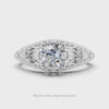 1/2ct VINTAGE STYLE DIAMOND 5MM SEMI MOUNT ENGAGEMENT RING ROUND SETTING 14K
