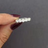 1 CARAT DIAMOND 5 STONE RING VERY GOOD CUT ROUND WEDDING BAND 14k WHITE GOLD