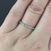 LIGHT BLUE SAPPHIRE 14K YELLOW GOLD ETERNITY RING STACKING BAND - Size 7