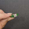 1.35ct EMERALD DIAMOND COCKTAIL BAND WIDE 14k YELLOW GOLD NATURAL MENS LADIES