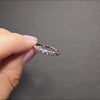 VINTAGE ORANGE BLOSSOM WEDDING BAND HAND ENGRAVED 10k WHITE GOLD STACKING RING