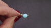 VINTAGE TURQUOISE 10k YELLOW GOLD SOLITAIRE RING ROUND CABOCHON NATURAL ESTATE