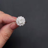 VINTAGE DIAMOND COCKTAIL RING 2.12ct HALO OLD EUROPEAN CUT WHITE GOLD NATURAL