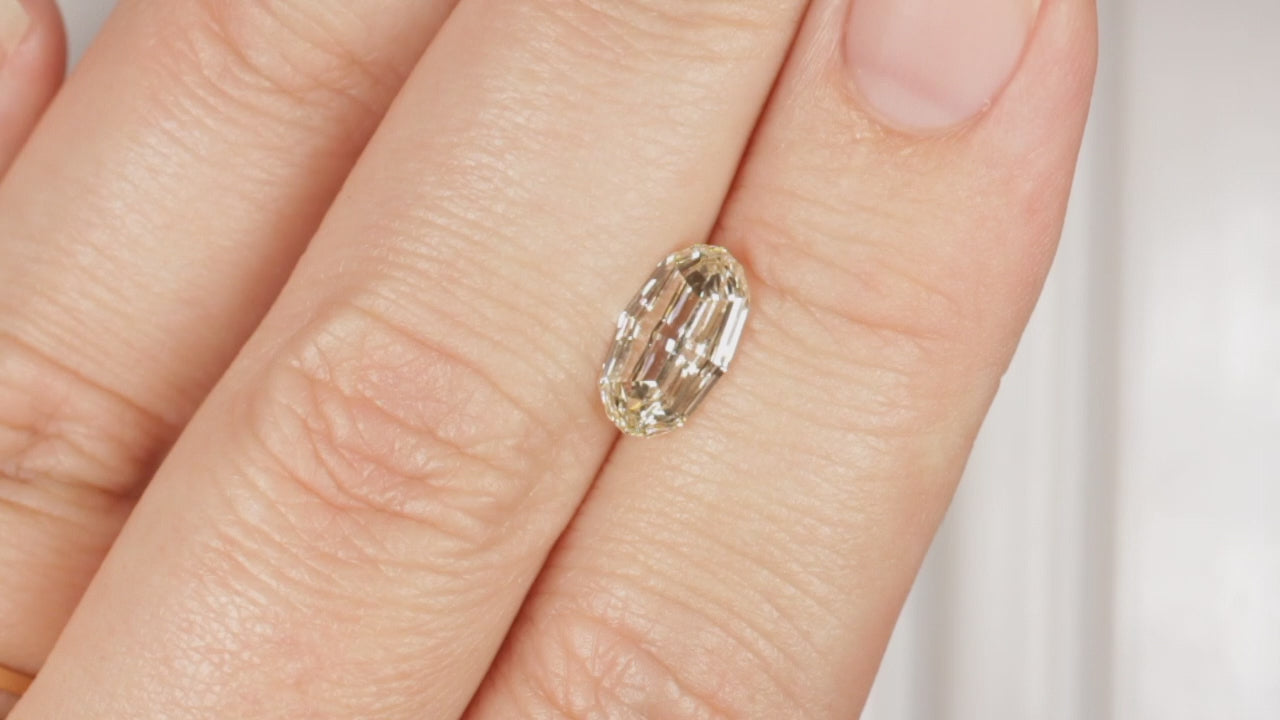 GIA CERTIFED 1.53ct L VVS1 OVAL SHAPE STEP CUT DIAMOND LOOSE GEOMETRIC NATURAL 