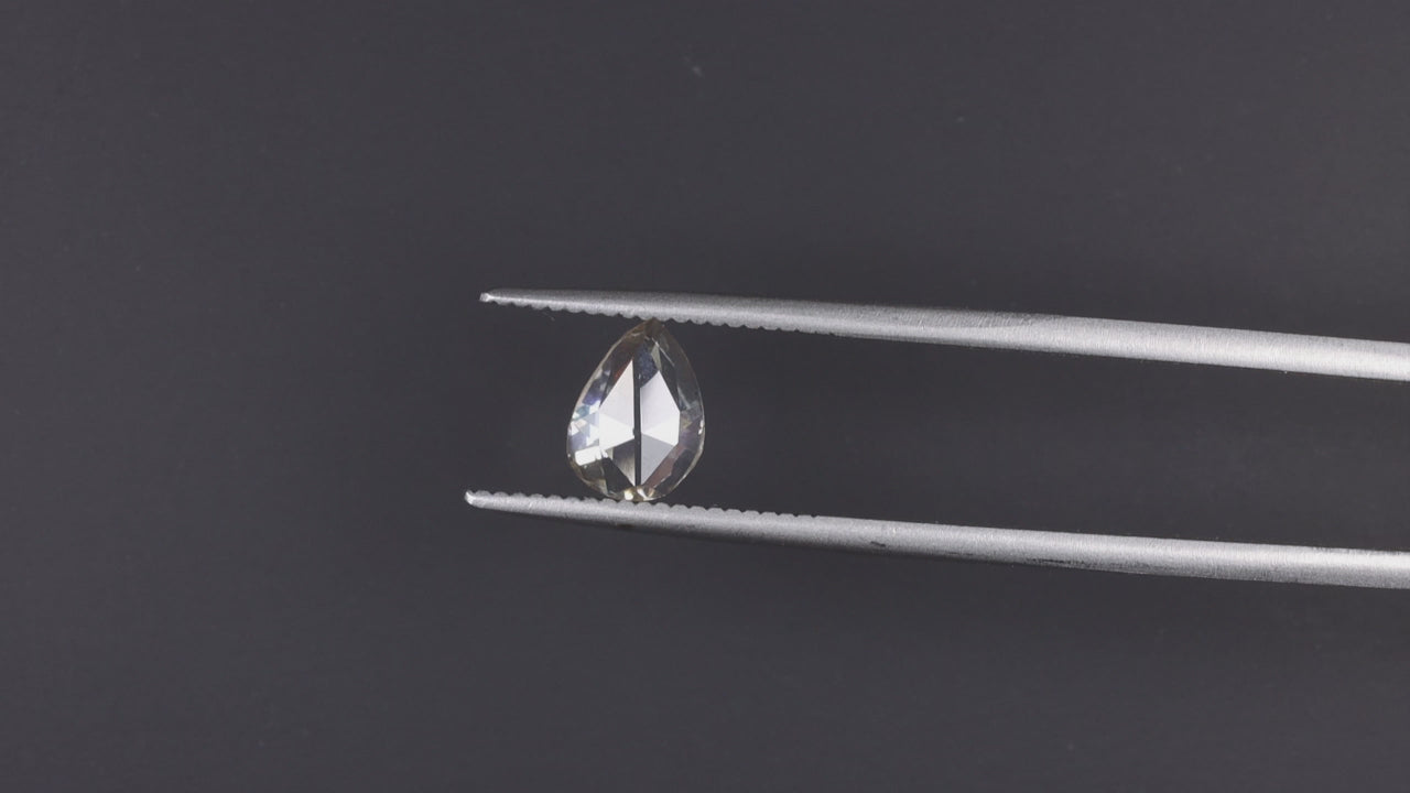 0.89ct ROSE CUT NATURAL DIAMOND LOOSE PEAR SHAPE 8.1 x 6.1mm SPREAD EARTH MINED
