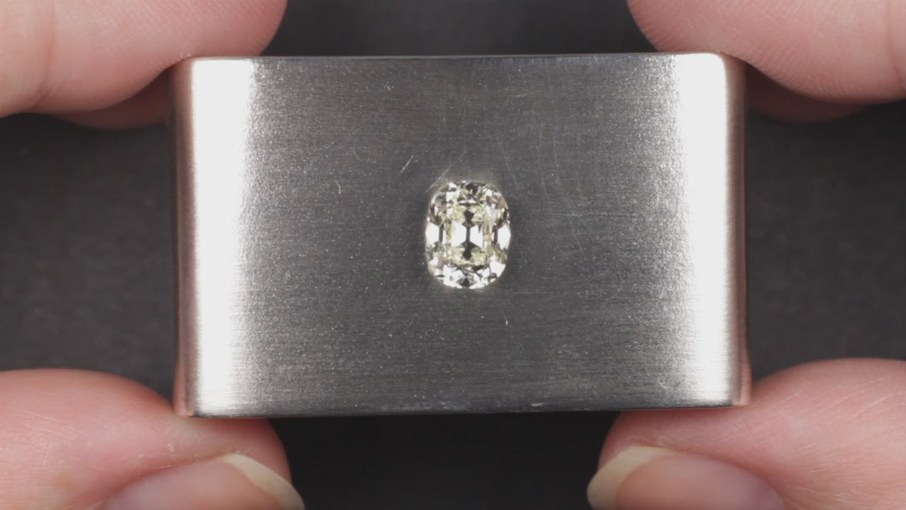 1.5 CARAT OLD MINE CUT DIAMOND GIA CERTIFIED N VS2 ELONGATED CUSHION BRILLIANT