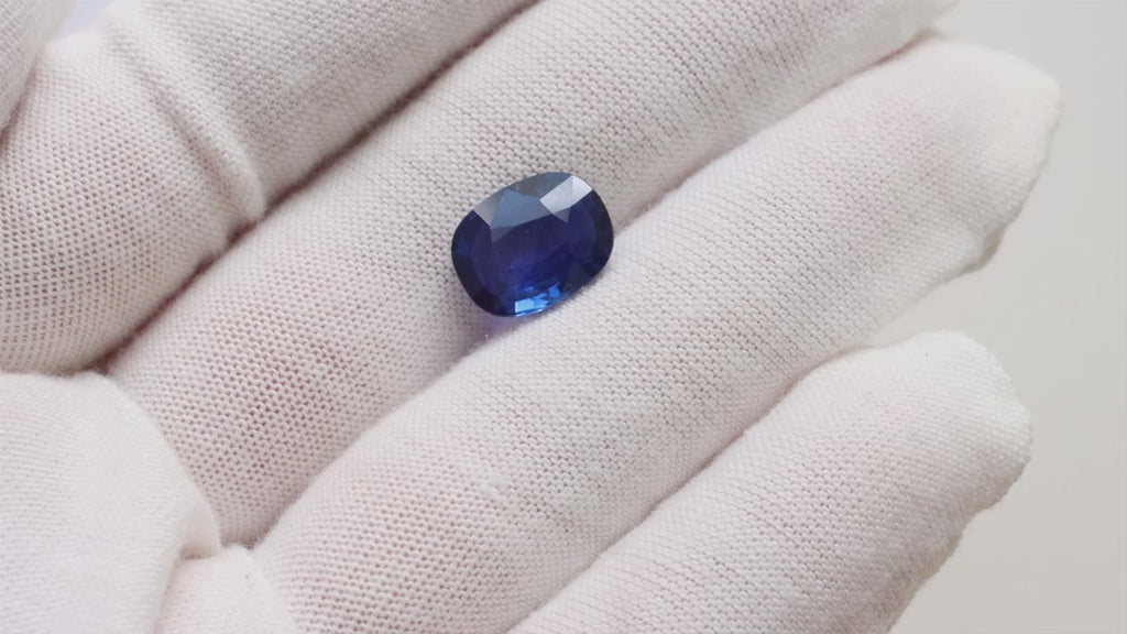 5.09ct CEYLON SAPPHIRE GIA CERTIFIED ROYAL BLUE NATURAL CUSHION SHAPE 5 CARAT