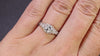 VINTAGE STYLE DIAMOND ENGAGEMENT RING FLORAL 14k WHITE GOLD SOLITAIRE 1/2 CARAT