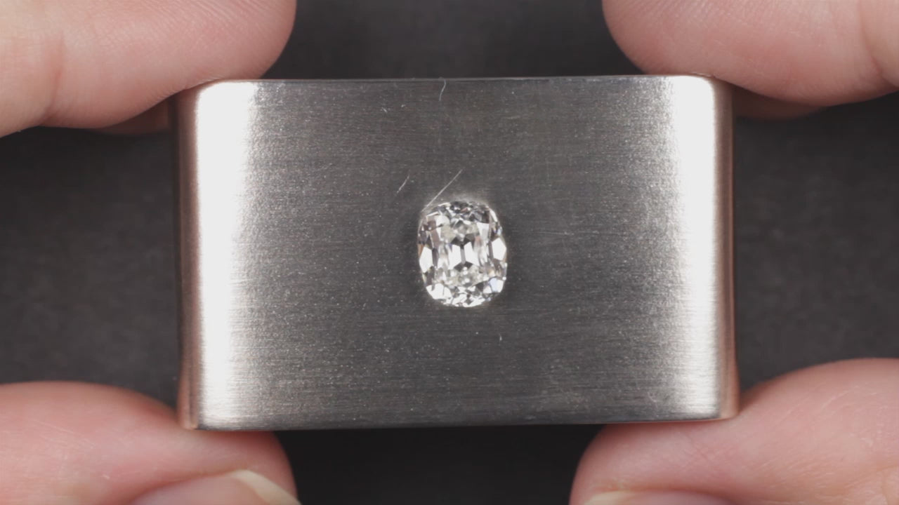 1.72ct OLD MINE CUT DIAMOND GIA CERTIFIED F SI2 ELONGATED CUSHION BRILLIANT