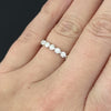 0.81ct NATURAL DIAMOND WEDDING RING PLATINUM STACKING BAND FLOATING BUBBLE
