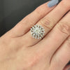 1.5ct VINTAGE DIAMOND CLUSTER RING BIG STATEMENT OLD EUROPEAN CUT 18k WHITE GOLD