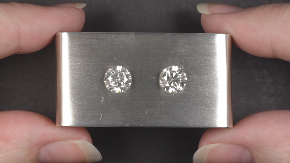 3ct DIAMOND STUD EARRINGS NATURAL MATCHING PAIR ROUND BRILLIANT CUT 4 CARAT