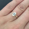 1.15ct LAB CREATED DIAMOND ENGAGEMENT RING HEXAGON CUT 10k YELLOW GOLD SOLITAIRE