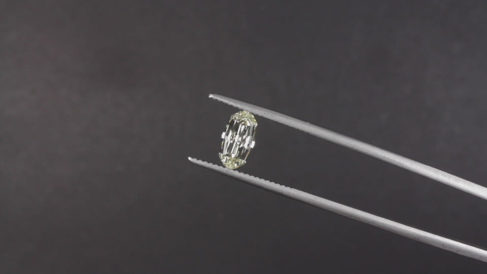1ct FANCY LIGHT YELLOW VS2-SI1 DIAMOND OVAL STEP CUT LOOSE NATURAL GEOMETRIC
