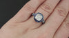 1.90ct DIAMOND SAPPHIRE ENGAGEMENT RING GIA CERTIFIED VINTAGE STYLE HALO CUSHION