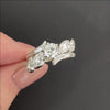 1.90ct VINTAGE DIAMOND COCKTAIL RING MID CENTURY PLATINUM BYPASS NATURAL ROUND