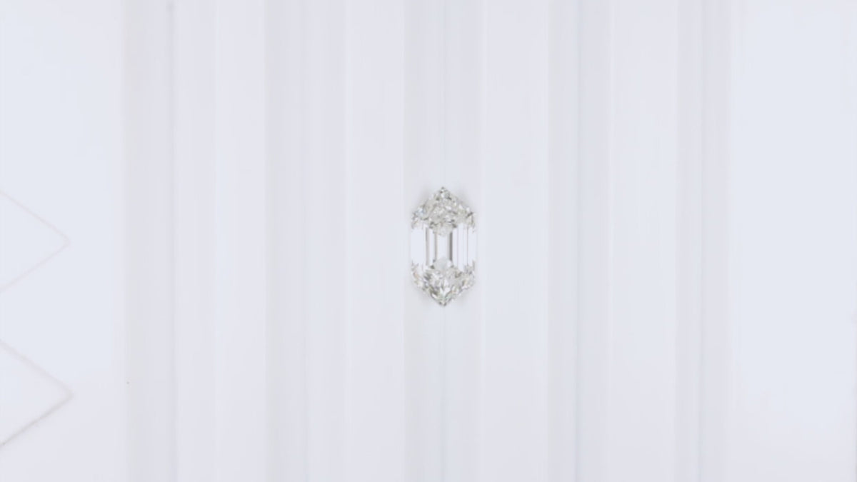 1.63c E VVS2 LAB CREATED DIAMOND ELONGATED HEXAGON IGI CERTIFIED LOOSE GEOMETRIC