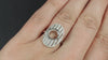 DIAMOND WHITE GOLD RING BEZEL SETTING 8mm ROUND CUT VINTAGE STYLE SEMI MOUNT 14K