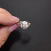 VINTAGE DIAMOND ENGAGEMENT RING 1/2ct OLD EUROPEAN CUT 18k WHITE GOLD ART DECO