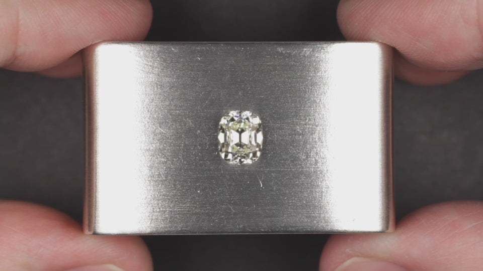 1.39ct OLD MINE CUT DIAMOND GIA CERTIFIED M VS2 ANTIQUE STYLE CUSHION ELONGATED