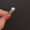 VINTAGE DIAMOND ENGAGEMENT RING 0.89ct G VS1 OLD EUROPEAN CUT PLATINUM FILIGREE