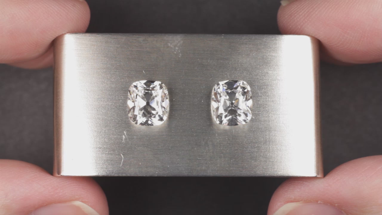 4.11ct OLD MINE CUT LAB CREATED DIAMOND CERTIFIED E VS1 CUSHION BRILLIANT 4ct