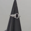 SOLITAIRE RING SETTING 7X5 EMERALD CUT VINTAGE STYLE 14k WHITE GOLD SEMI-MOUNT