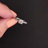 VINTAGE DIAMOND ENGAGEMENT RING OLD EUROPEAN CUT CLASSIC WHITE GOLD NATURAL 1/3